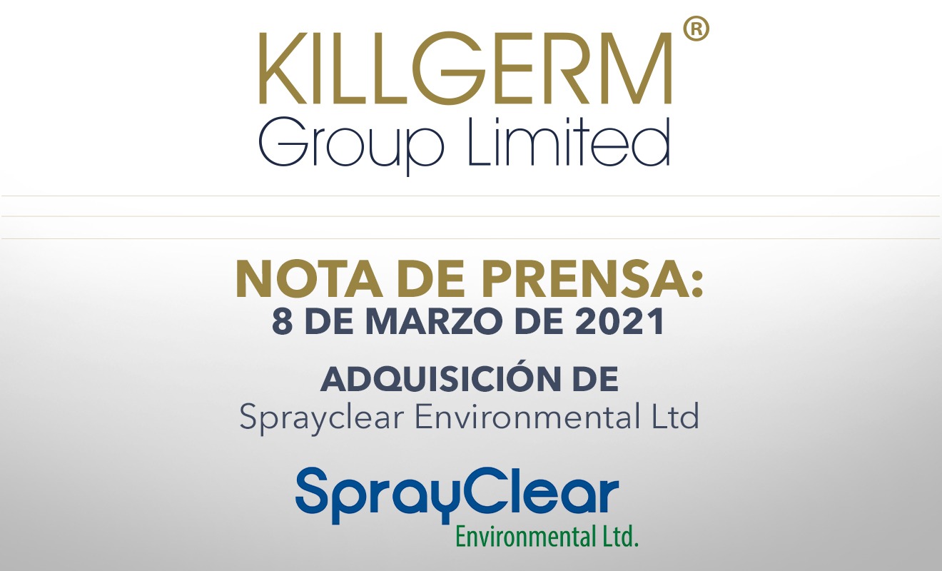 Killgerm Group Ltd adquiere empresa irlandesa Sprayclear Killgerm Group Ltd adquiere empresa irlandesa Sprayclear